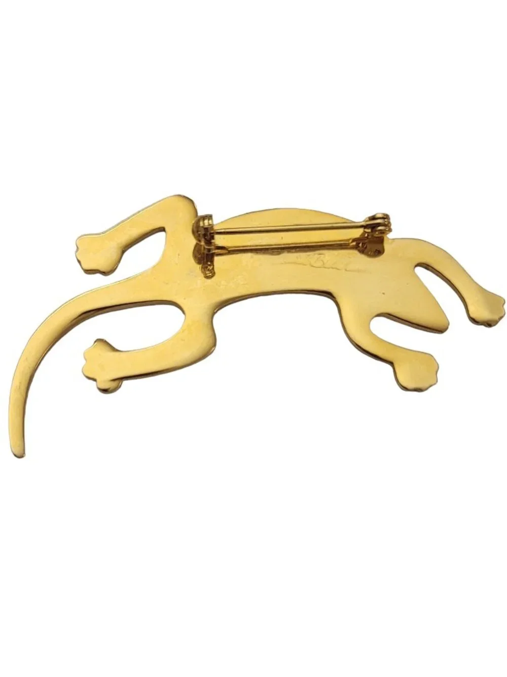 Laurel Burch Enamel Lizard Gecko Pin Brooch, Signed K259